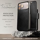 Dreem for iPhone 17 Pro Max Case Wallet, Revolutionary Phone Stand, Vegan Leather, MagSafe-Fit, Magnetic Detachable Flip Cover, RFID Blocking Card Holder, Gift-Box [Fibonacci:Black]