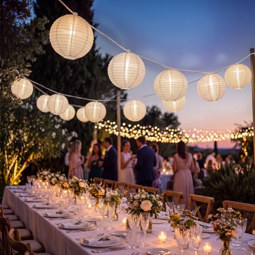 Cbebew 25 FT White Lantern String Lights, Chinese...