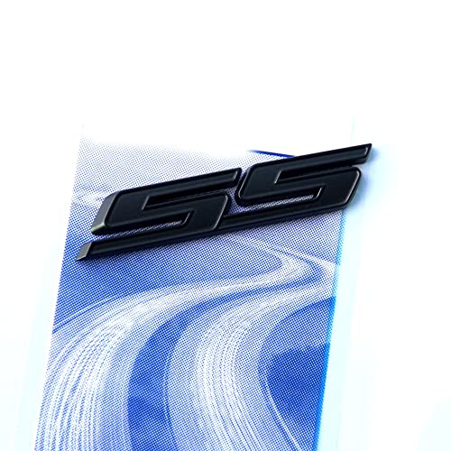 1pc OEM Black Ss Emblem 3D Badge Decal Compatible with Camaro Ss Z71 1LE Flat Matte