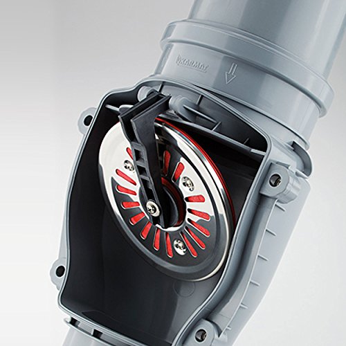 Ø50 mm ZB50-P VERTIKAL Grau Rückstauklappe Rückstauverschluss Rückstauvent DN50 für KG,HT, Rattenstop