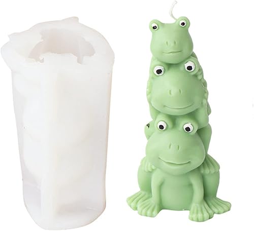 Miniatura 10 de Xidmold Molde de vela apilable 3D, molde de silicona de mono para fondant, chocolate, decoración de pasteles, velas, jabón, arcilla polimérica,