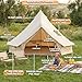 DANCHEL OUTDOOR B5PRO 4 Season Canvas Tent with Stove Jack Camping, Waterproof Bell Tent with AC Port Yurt All Year Living, Luxury Glamping for 6 Person Hunting Party,16.4ft/5m