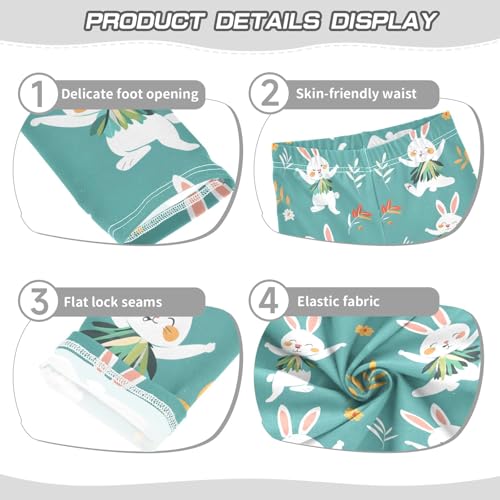 Rabbit Dancing Grass Girls Leggings Athletic Pants Tights Stretch Bottom3