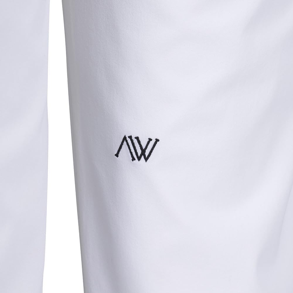 美USED ANEW GOLF メンズ 刺繍ロゴライン ホワイトパンツ アニュー