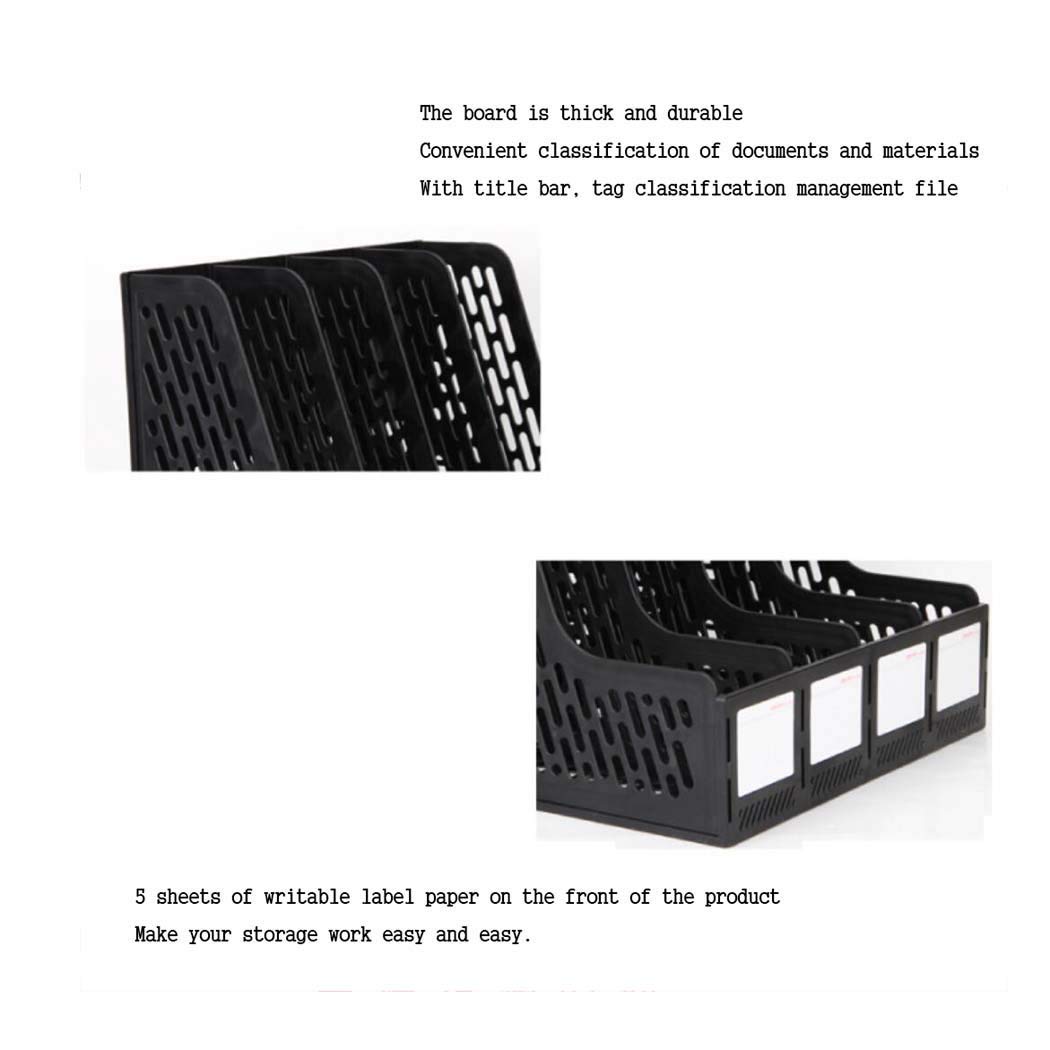 Organizer per file desktop con 4 colonne porta file in plastica per forniture per ufficio Storage CXBDDF File Manager