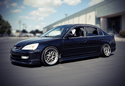 Wellvisors Window Visors Wind Deflectors Compatible With Honda Civic Sedan Aerodyn 2001-2005 Aerodyn Series Rain Guards 3-847Hd007 #TOP5