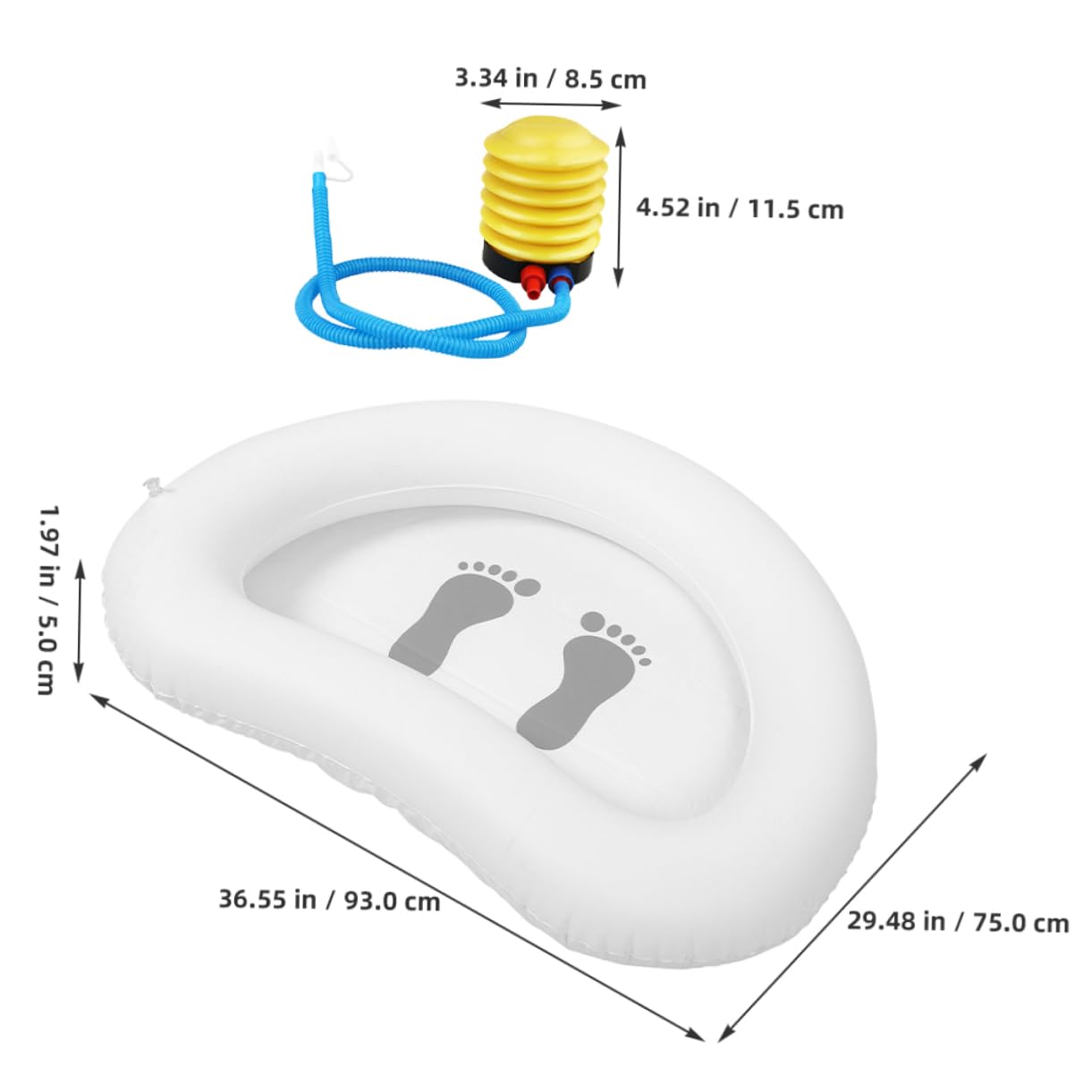 BCOATH 1Set Inflatable Foot Bath Basin Durable Foot Cleaner for Beach Convenient Outdoor Foot Soaking Tub Collapsible Design for Camping to Use Foot Wash Basin