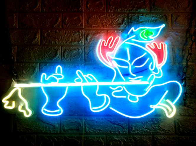 LUXURY SIGN INDIA Lord Krishna Led Neon Light Sign Wall Decor Neon Light | Led Neon Light Sign | Gifting Items | Krishna Neon Light Sign | Home Decor Gifts (30x18inches)-image-8