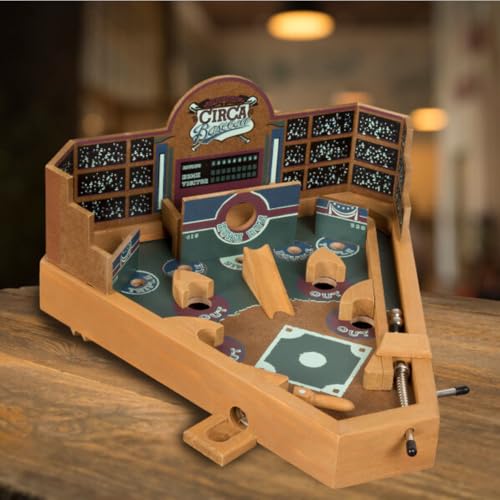 image for Hey! Play! Baseball Pinball Tabletop Skill Game - Classic Miniature Wo