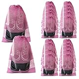 【Gutes Design】 Die staub- und schmutzabweisenden Schuhbeutel von WOOKIT haben einen Kordelzug und ein transparentes Fenster, das den Inhalt in den Beuteln leicht erkennt und Ihre Schuhe vor Flecken schützt.