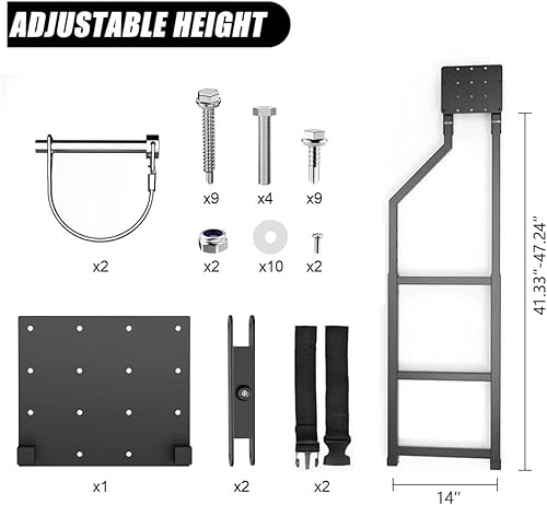 Miniatura 4 de Escalera plegable para puerta trasera de camioneta, extensión telescópica ajustable universal para camioneta con juego de correas de cubo y