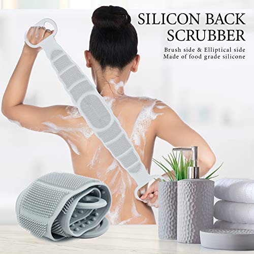 Galeboy Silicone Back Scrubber for Shower,Back Scrubber for Shower,2020 Updated Silicone Bath Body Brush,Easy to Clean Washer Exfoliating More Hygienic