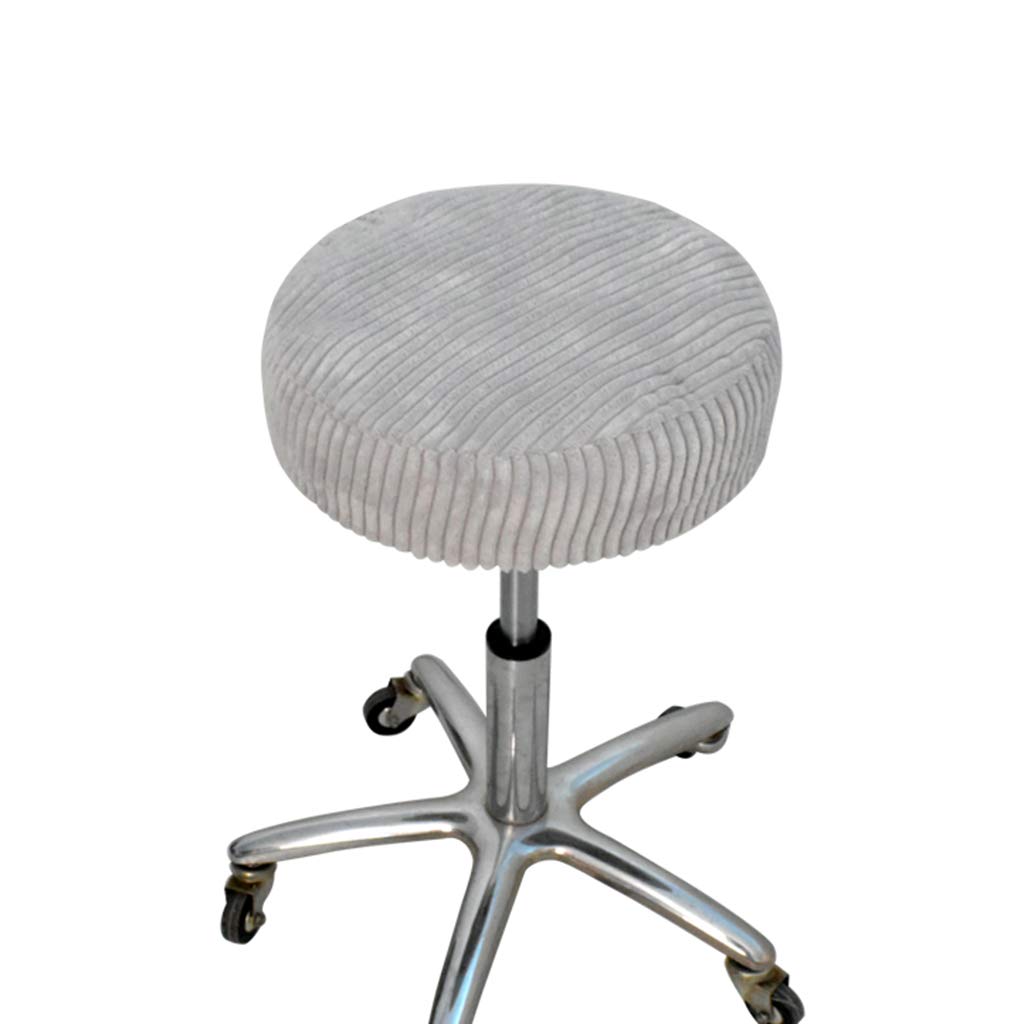 Housses de tabouret rondes, lot de 2 housses de tabouret de bar rondes en PU imperméables avec sangle élastique, housses de coussin de tabouret essuyables, adaptées à la maison et à d'autres