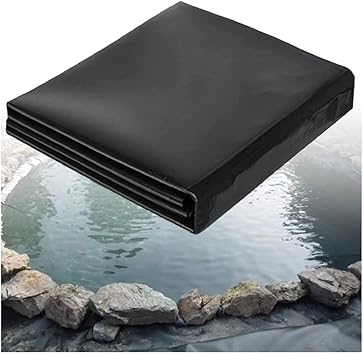 Image Black Fish Pond Liner Fabric, Home Garden Pool Reinforced HDPE Heavy Landscaping Pool Pond Waterproof Liner 0.3Mm Thickness Image Black Fish Pond Liner Fabric, Home Garden Pool Reinforced HDPE Heavy Landscaping Pool Pond Waterproof Liner 0.3Mm Thickness