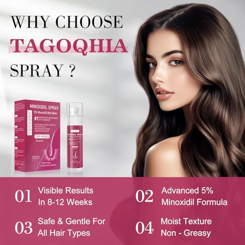 5% Minoxidil for Women Hair Regrowth Spray, hers hair regrowth treatment Infused with Biotin, Extra Strength Treatment to Combat Hair Loss and Thinning, 6 Bottles（100 Ml)4