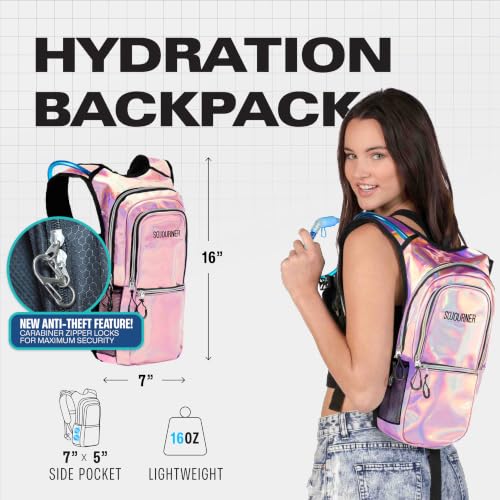 Image of Sojourner Hydration Pack, Hydration Backpack - Water Backpack with 2l Hydration Bladder, Festival Essential - Rave Hydration Pack Hydropack Hydro for Hiking, Running, Biking, Festival Gear