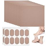 12 Sheets Moleskin Tape Adhesive Pads, Flannel Moleskin Patches Adhesive Feet Pads Portable Moleskin Pads for Feet Shoes Blister Prevention Women Travel Supplies