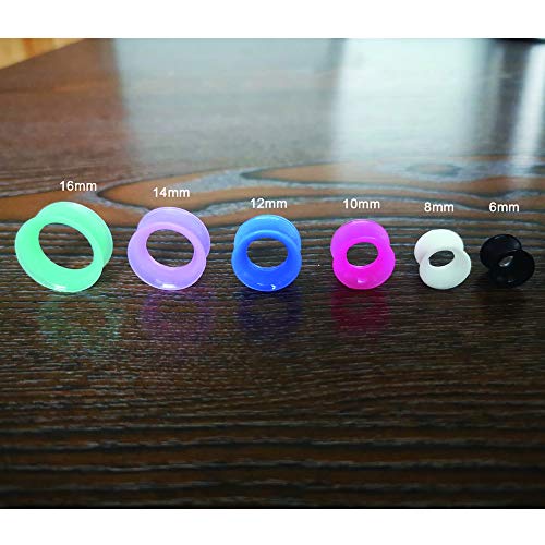 TOPBRIGHT 12 Pairs Ultra Thin Soft Silicone Ear Gauges 24 PCS Earring Plugs3