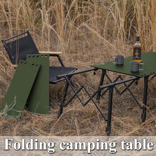 Table de camping légère et pliable – Table d'appoint métal pour randonnée - 4