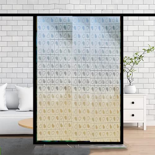 Image of SUNBIRD Window Privacy Film, Decorative Stained Glass Window Film, Frosted Window Tinting Film for Home, House Door Glass ('24 X 120' INCHES, Heart Small)