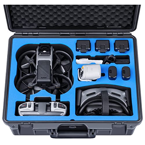 Lykus Titan AT110 Waterproof Hard Case for DJI Avata Goggles 2/Goggles Integra and FPV Remote Controller Support up to 9 Avata batteries and 3 Goggles batteries [CASE ONLY]