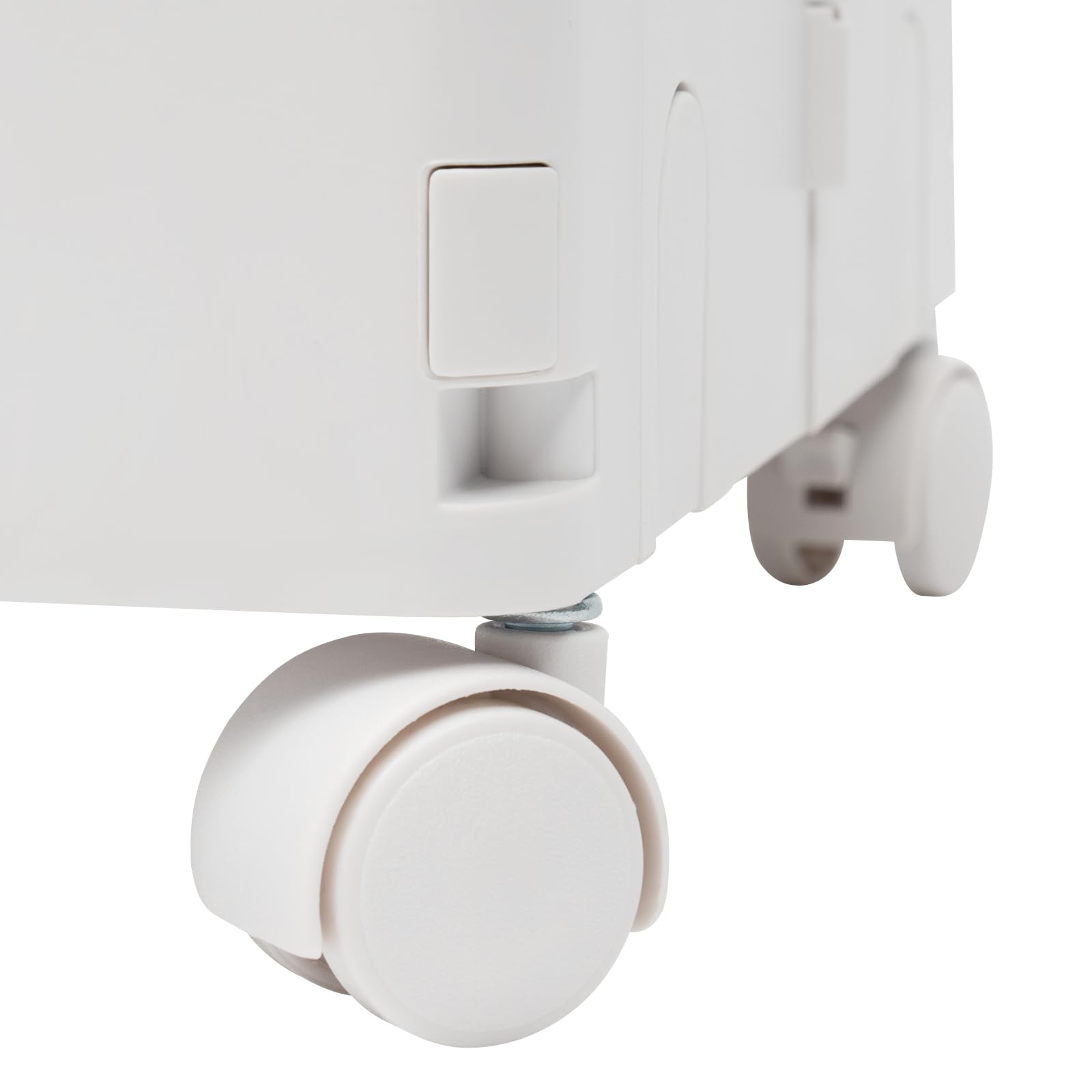 Scatola portaoggetti fino a 40 kg, 3 ripiani, 24,5 x 28,5 x 126 cm | Porta magnetica trasparente, scatola pieghevole in plastica con ruote girevoli a 360°, contenitore portaoggetti per soggiorno