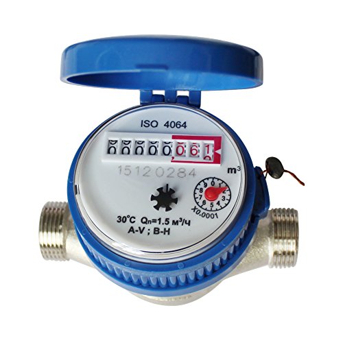 Water Meter,15 mm 1/2 Inch Cold Water Meter Read Of Cubic Meters For Garden Home Using