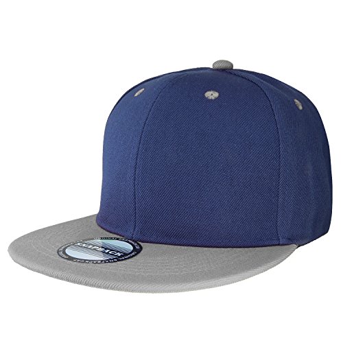 Image of Falari Classic Snapback Hat Cap Hip Hop Style Flat Bill Blank Solid Color Adjustable Size