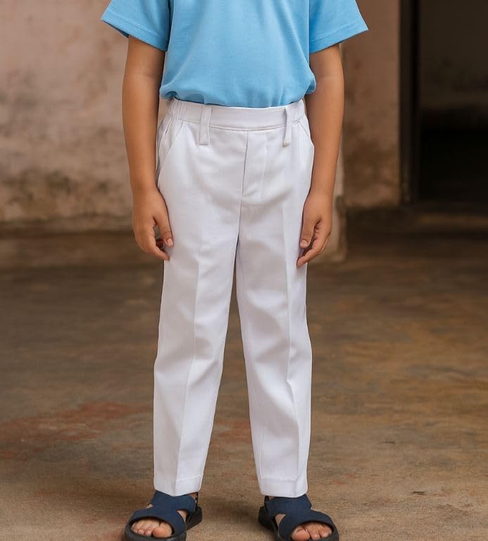 Image of School Uniform Trousers for Boys and Girls, Formal Regular-Fit School Pants, Comfortable, Durable Fabric for Daily School Wear.