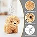 Anboor 3pcs Small Stuffed Animals—4.8 Inch Cute Puppy Dog Plush Stuffed Animal with Keychain for Party Favors (Brown,White,Light Brown)