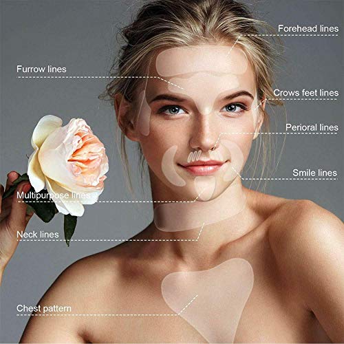 18 Unids/set Reutilizable Anti Arrugas Silicona Ojo Mejilla Pecho Frente Cuello Almohadillas Antiarrugas Parches de… - Imagen 3