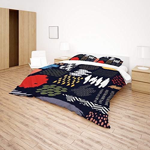 Housse de couette 100 % polyester parure de lit 3 pièces lit jumeau - 5
