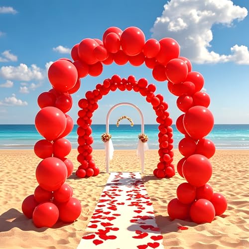 Image of Red Balloons 12 inch, 70pcs Red Latex Party Balloons for New Year Valentines Wedding Decorations