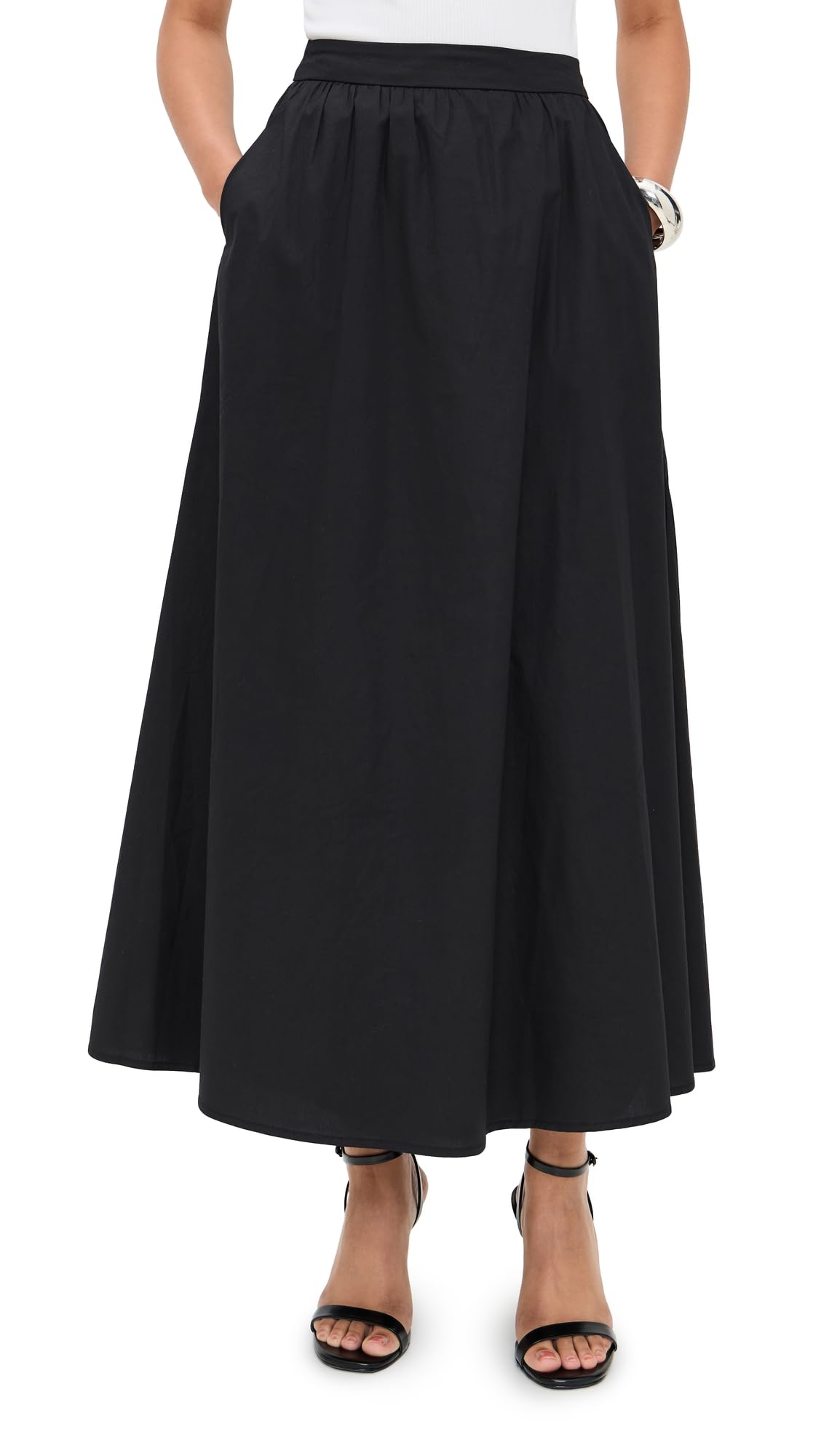 Womens Zima Flowy A-Line Midi Skirt