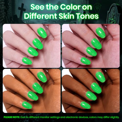 Image of Beetles Glow In The Dark Gel Nail Polish, 15ML Neon Green Halloween Gel