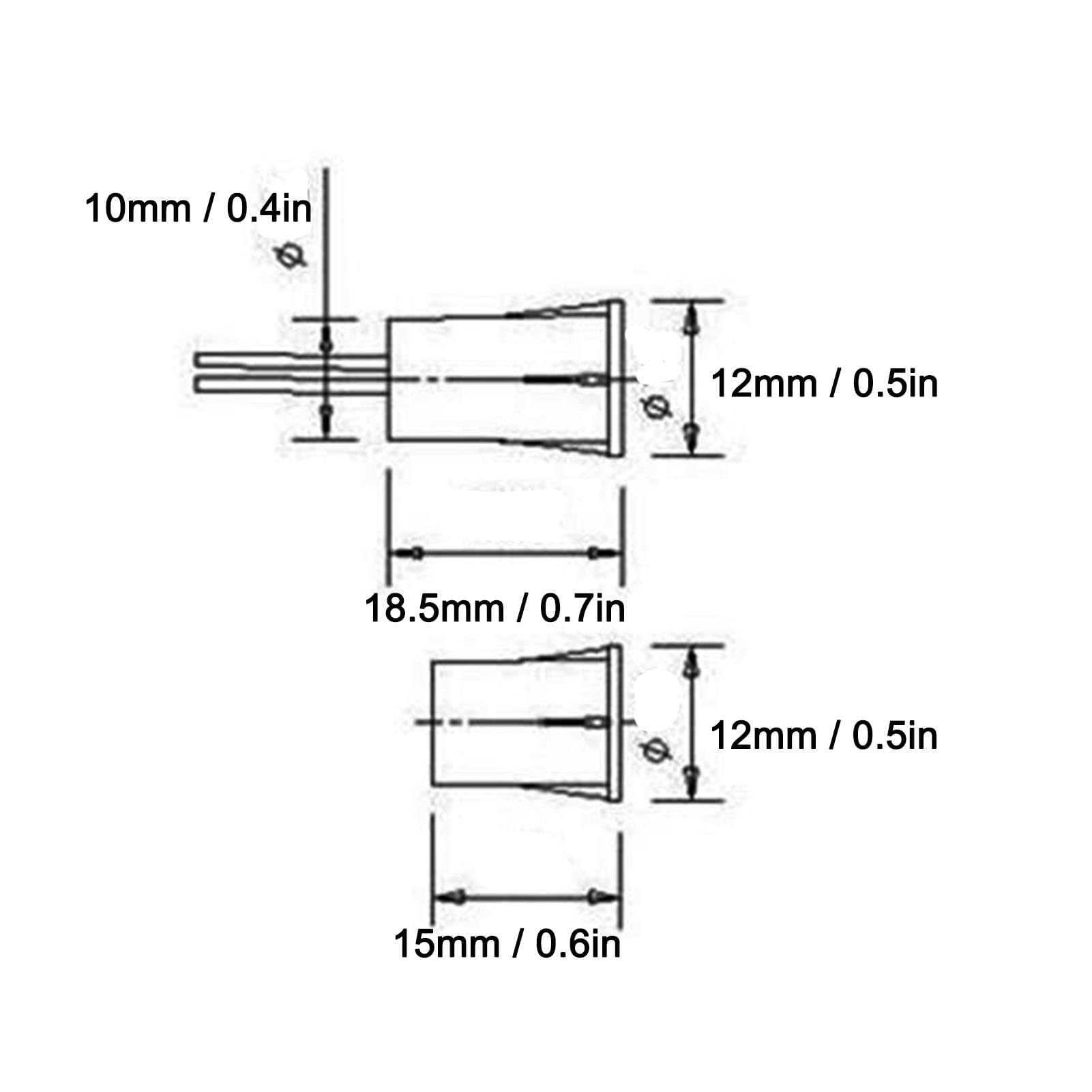 Sunicon 10 Sets Recessed Magnetic Switch DC100V 10W NC Style Flame Retardant Door Sensor Window Reed Switch for Alarm System Access Control