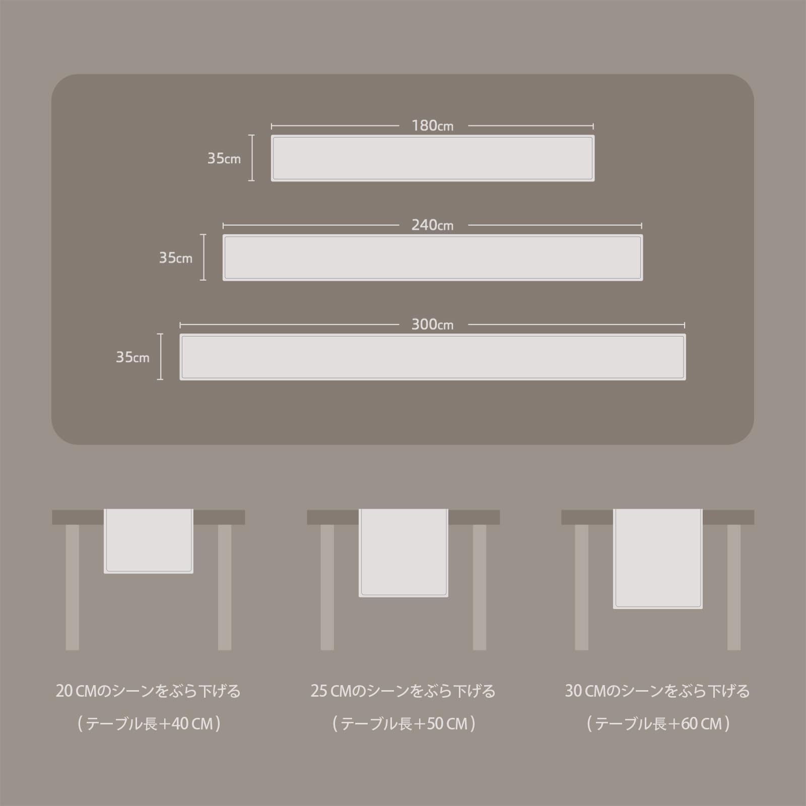Amazon|SEASHORE TREE テーブルランナー テーブルカバー 滑り止め Amazon|SEASHORE TREE テーブルランナー テーブルカバー 滑り止め