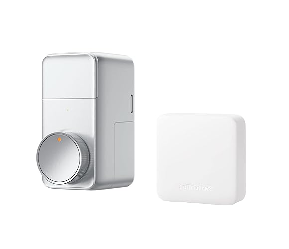 SwitchBot Smart Lock Pro with hub mini, Keyless Entry Door Lock, Smart Door Lock Front Door, Electronic Smart Deadbolt, Fits Your Existing Deadbolt in Minutes, Add SwitchBot Hub2 to Support Matter
