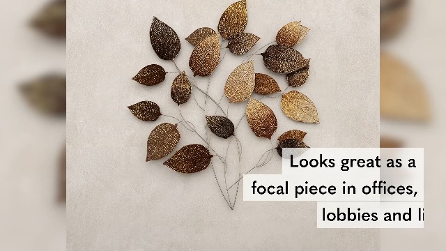 Amazon.com: Deco 79 Metal Leaf Textured Wall Decor with Multiple