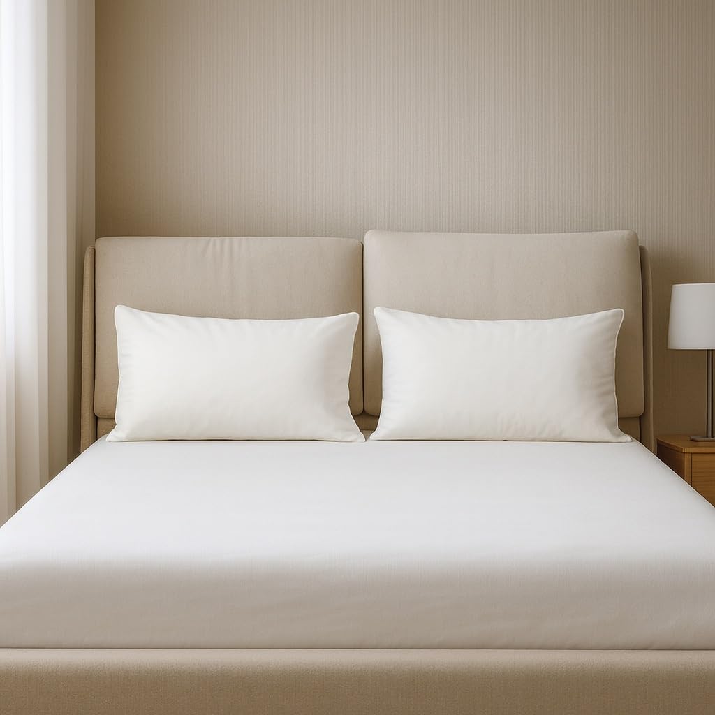 Tex family Cuscino in Piuma d'Oca Trentino 50x80 cm 1000 g – Guanciale Letto Morbido Sostegno Medio – Cotone Twill Anallergico Antipiuma OEKO-TEX – Prodotto Dal Trentino