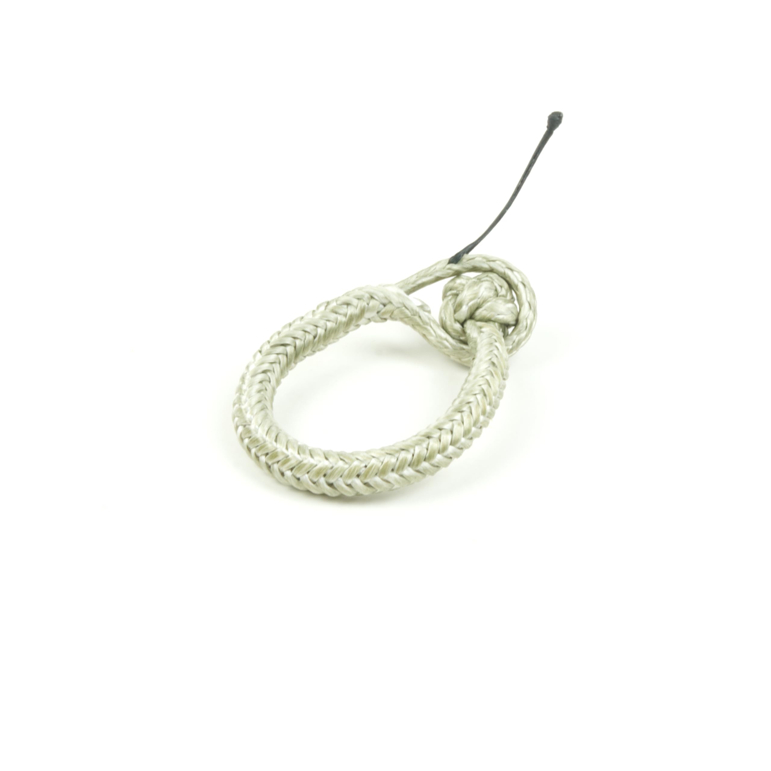 Dyneema® Manille de cordage avec ouvre-boîte - Manille souple 4/6/8/10 mm - Gris/noir - Fabriquée à la main en Allemagne - Spécialement conçue pour une utilisation dans un