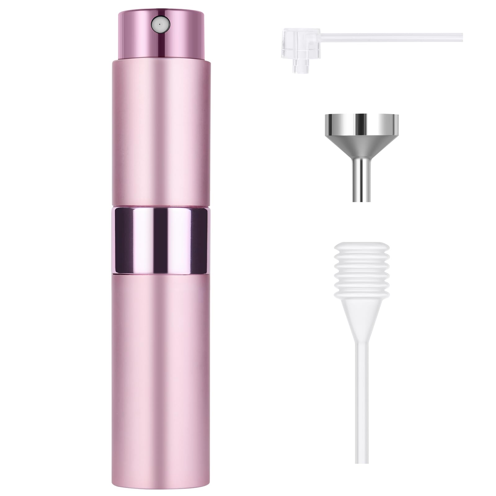 ACWOO 8ml Mini Parfümzerstäuber Taschenzerstäuber, Nachfüllbar Leer Reise Parfüm Zerstäuber, Mini Portable Sprühflasche für Flug Reise, Glas, Leicht, Tragbar, Robust