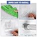 Sibba 4 Pack Shower Rod Holder with Strong Adhesive No Drilling Shower Curtain Rod Holder Clear Bar Holders Sticky Tension Hook Liner Support Mount Sticker Heavy Duty Wall Hold Tool Fit