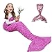 AmyHomie Mermaid Tail Blanket, Mermaid Blanket Adult Mermaid Tail Blanket, Crotchet Kids Mermaid Tail Blanket for Girls (ScalePink, Kids)