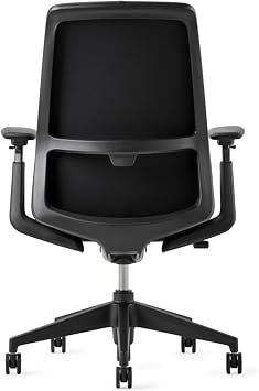 Haworth Soji Leather Office Chair with Ergonomic Adjustments, No Lumbar Support, Adjustable Desk Computer Chair with Smooth Full-Grain Leather for Home Office Furniture, Ink