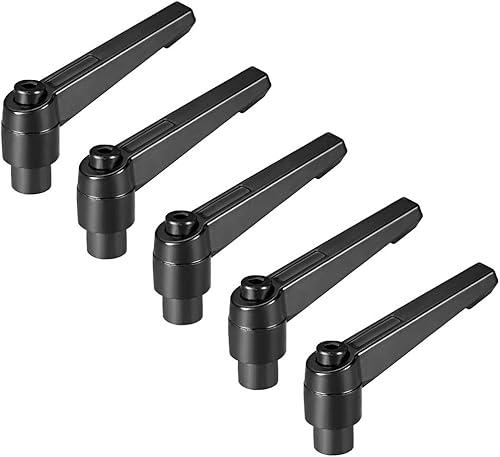 uxcell M8 Mango Ajustable Palanca De Sujeción Rosca Botón Trinquete Hembra Roscado Stud 5 Pcs