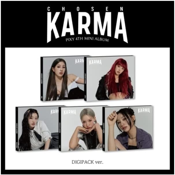 PIXY CHOSEN KARMA 4th Mini Album Digipack Version CD+Folding poster on pack+Photobook+Photocard+Tracking Sealed (Random)