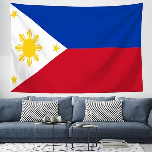 Drapeau Philippines en tapisserie murale pour décorer un salon ou dortoir étudiant