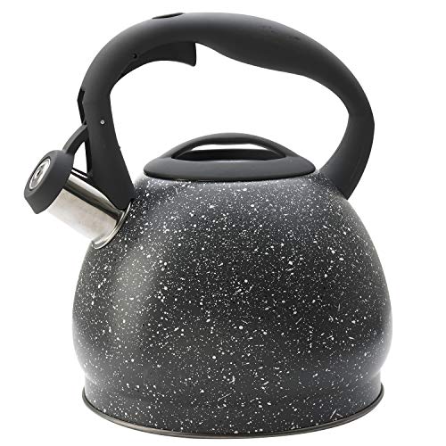 ELEVATE LIFE PRODUCTS 3.0 Liter Tea Kettle, Natural Stone Marble Finish Stovetop Kettle