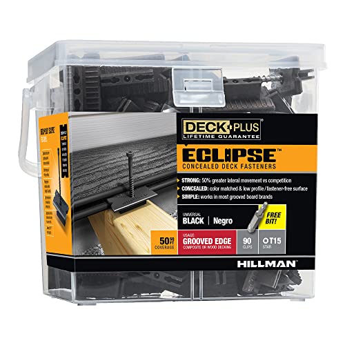 Fixations cachées pour terrasse Deck Plus Eclipse en acier inoxydable noir lot de 90 vis - 2